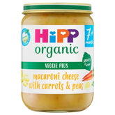 HiPP Organic Macaroni Cheese with Carrots & Peas Baby Food Jar 7+ Months (6 X 190g)